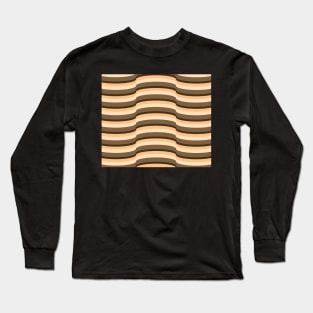 Op Art Light Orange 7632 Long Sleeve T-Shirt